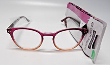  1.50 Reading Glasses Foster Grant Sight Station With Case Pink Orange Ombre New
