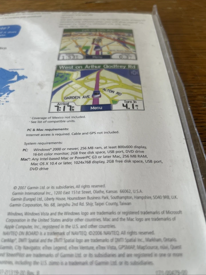 Garmin Map Update 2008 City Navigator North America NT DVD With Product Key - Image 4 of 4