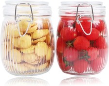 Glass Jars With Airtight Lid 24 Oz Wide Mouth Mason Storage Jars Air Tight