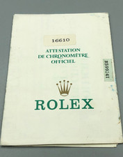 VINTAGE 80s ROLEX SUBMARINER 16610 1988 WARRANTY CERTIFICATE 564.00.200