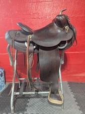 1940s Hereford Ranch Saddle w/Metal Horn