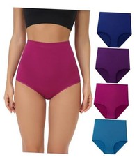 Women's Underwear Cotton Super High Waisted Briefs Stretch Medium Multicolora5