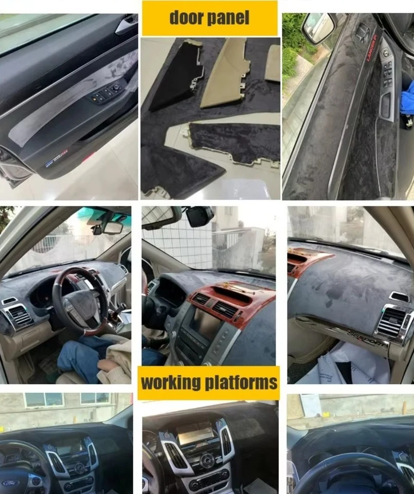 Beige Chocolate Alcantara Style Self Adhesive Car Interior Vinyl Wrap Faux - Image 4 of 4