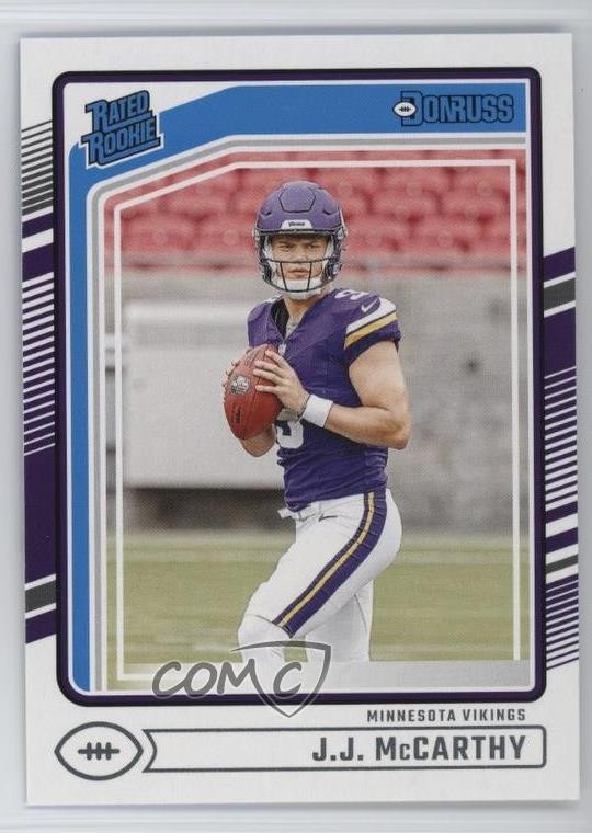 2024 Panini Donruss Rated Rookie JJ McCarthy #303 Rookie RC