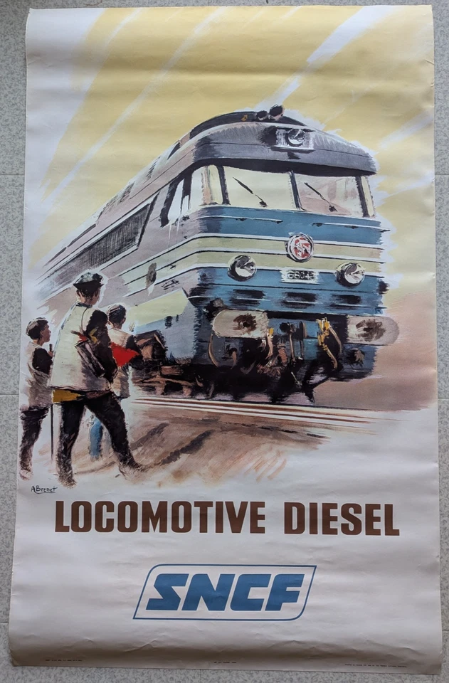 Affiche - SNCF - Locomotive Diesel - Albert Brenet - 1966 - Photo 1/4