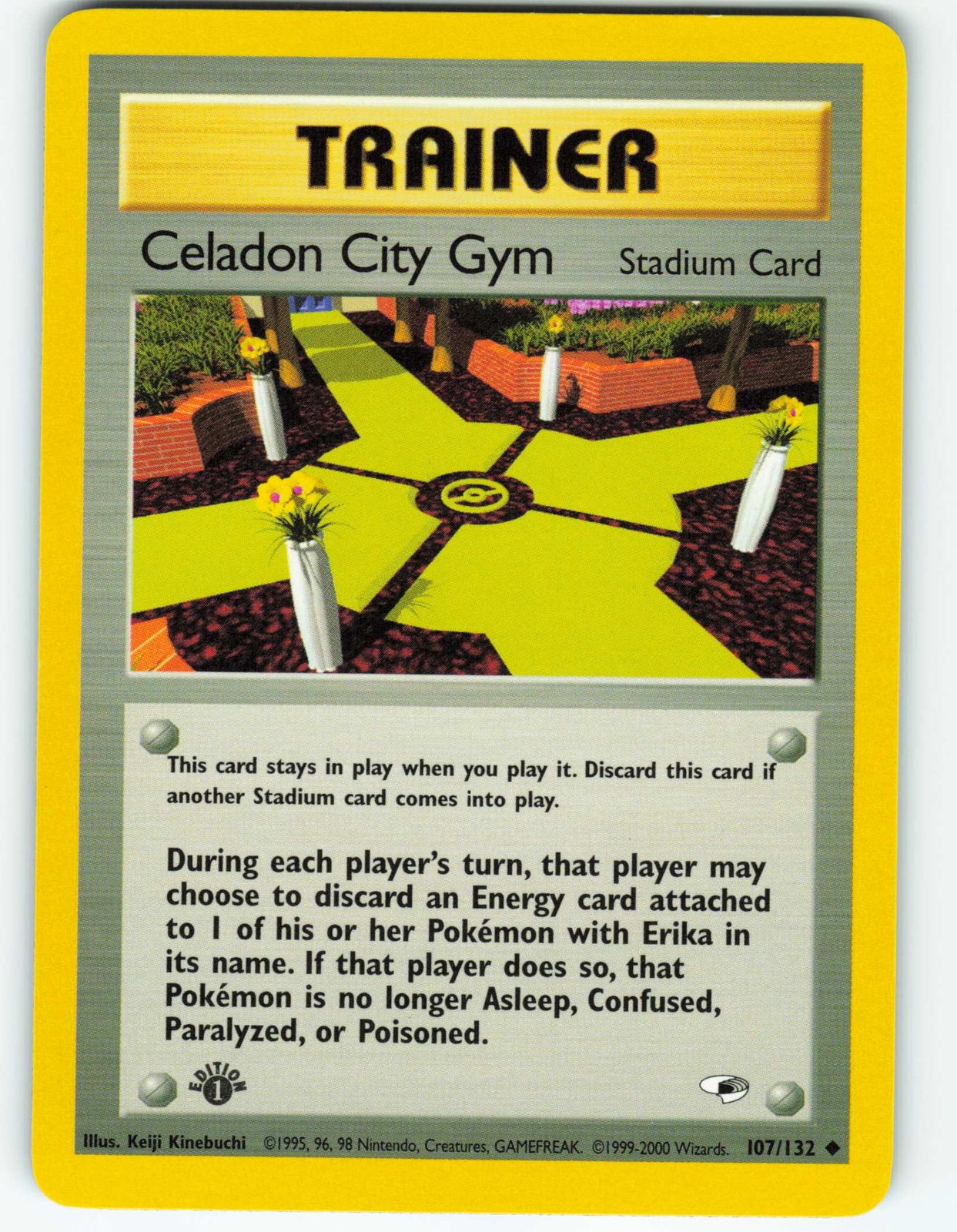 Celadon City Gym - 1st Edition - 107/132 Gym Heroes- WOTC - Pokémon TCG - 2000