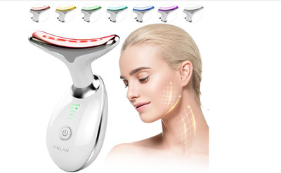 Gesichtsmassagegerät, ANLAN Gua Sha Elektrisch Beauty Gerät mit 7 Lichtfarben
