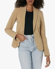 Tommy Hilfiger Womens single breasted slim fit patched elbows Blazer jacket Sz 8