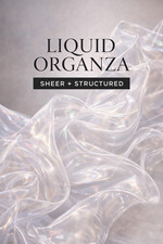Liquid Organza Fabric By The Yard Ultra Glossy Sheer Structured Bridal Drape 60"
