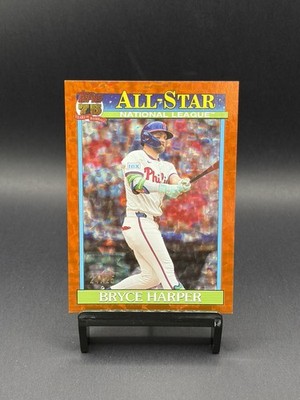 2026 Topps Series 2 Bryce Harper All Star Orange Crackle Foil Board /25 #91AS-7