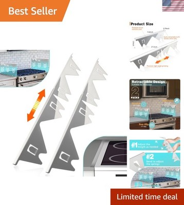 Easy Slide-In Metal Gap Covers, Adjustable Length 13.8''-27.5'' for Seamless Fit