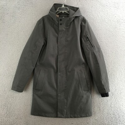 G-Lab Globe Evo Parka Jacket Mens Large Long Sleeve Hooded Cotton Blend Gray
