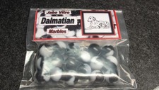 Jabo DALMATIANS Mint  17 marbles in bag signed by Jim King