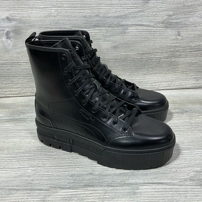 Dua Lipa Puma Mayze Black Platform Lace Up Boots 388611 01 Women s Size 10.5 NEW