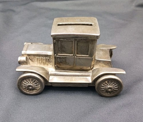 Pewter Ford Model T Coupe Car Coin Bank Hong Kong