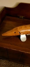 Handmade Wooden Sturgeon Spearing Decoy