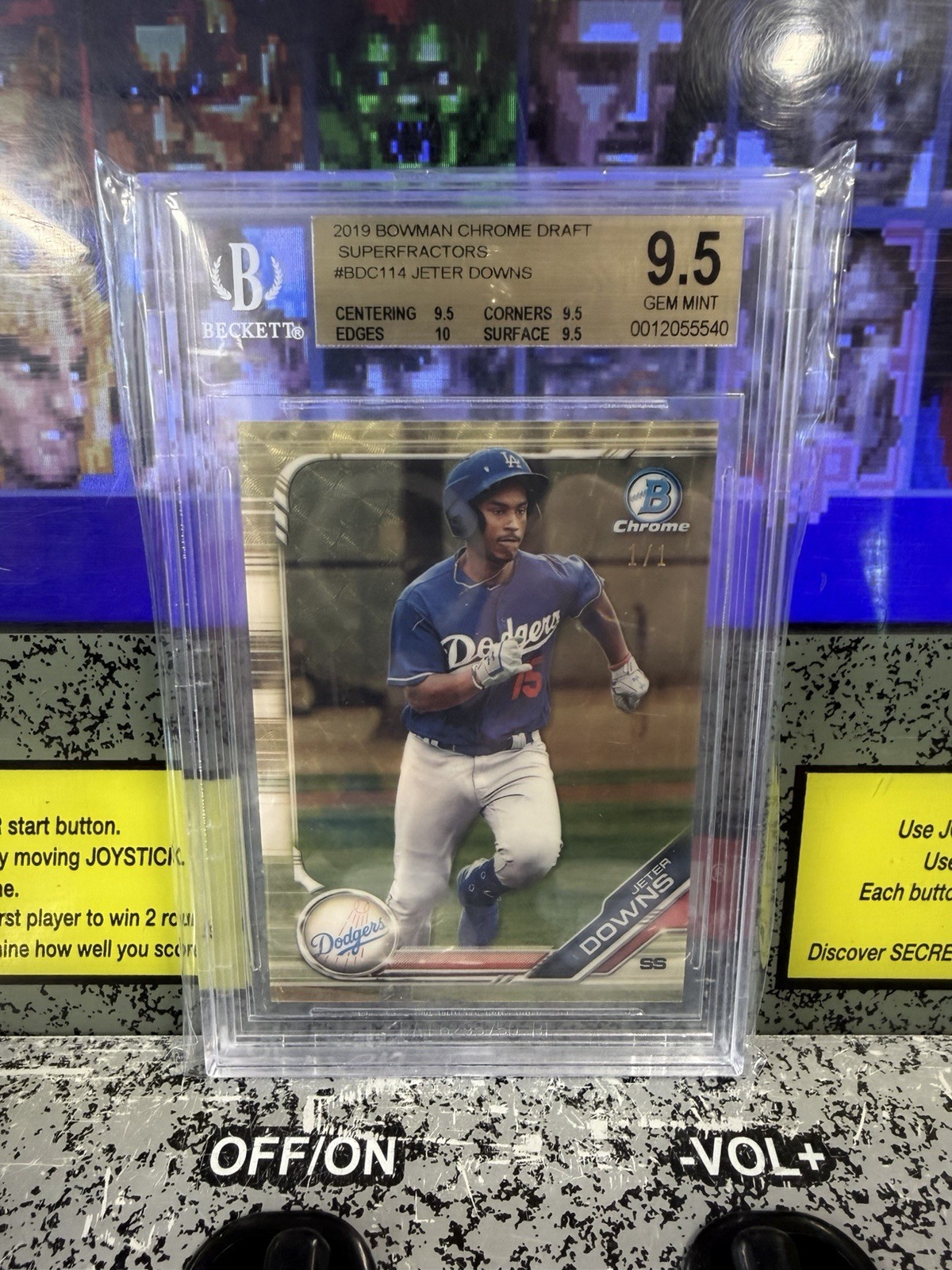 2019 Bowman Draft Chrome Jeter Downs SuperFractor 1/1 BGS 9.5 Gem Mint view 6