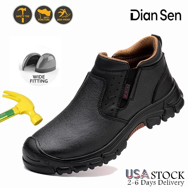 Men Composite Toe Work Boots - Waterproof Non-Slip & Indestructible Safety Shoes