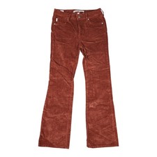 Superdry Pants Women 28 red mid rise corduroy Slim flare zip fly Size 28x31