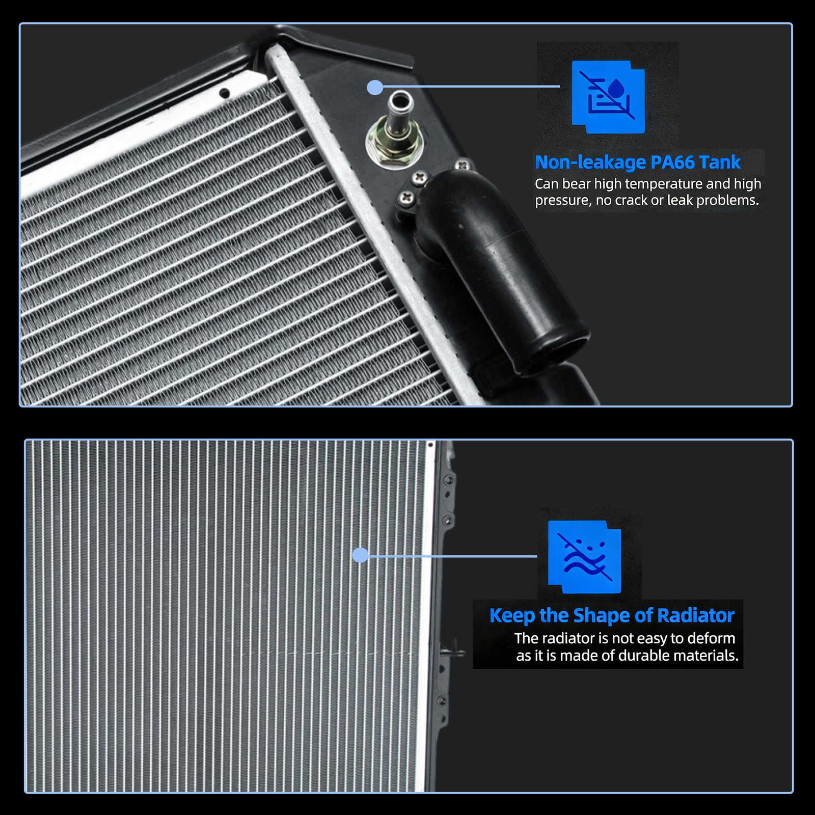 2 Row Radiator Fit 2004-2011 Bentley Continental GT GTC Flying Spur #3W0198115