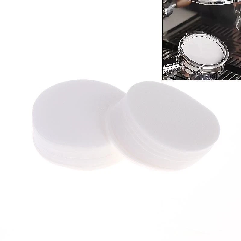 100/500Pcs Coffee Paper Filter 51/53/54/58mm Unbleached Espresso Filter