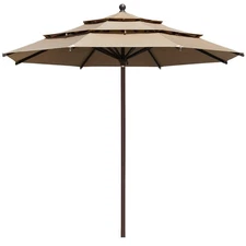 EliteShade Umbrella 11Ft 3 Tiers Patio Market Umbrella Outdoor Umbrella