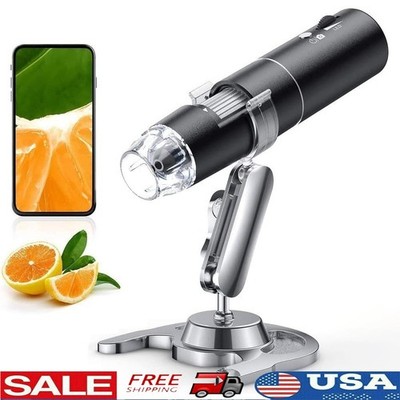 WiFi USB Digital Microscope 1080P HD Portable Handheld Magnifier W/ LED Light