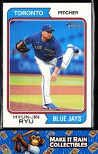 Hyun-Jin Ryu 2023 Topps Heritage #105 Toronto Blue Jays Baseball