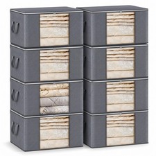 Large Storage Bags Clothes Organizer Foldable Closet Bins w/ Handles