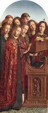 Eyck Jan Van The Ghent Altarpiece Singing Angels A4 Print