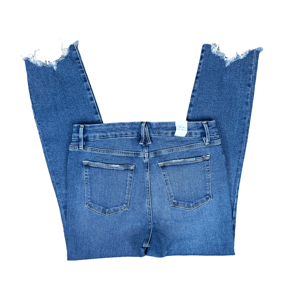 Good American Good Legs Cigarette Jeans Size 12 / 31 GLSPL67T BLUE842