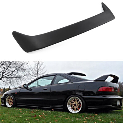 Fits 1994-2001 Acura Integra ABS Plastic Matte Black Rear Spoiler W/ Brake Light