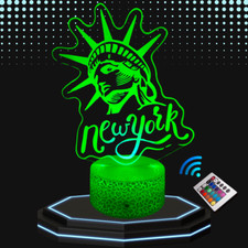 Lampe de chevet 3D LED thème New York - Veilleuse changement de couleurs - déco