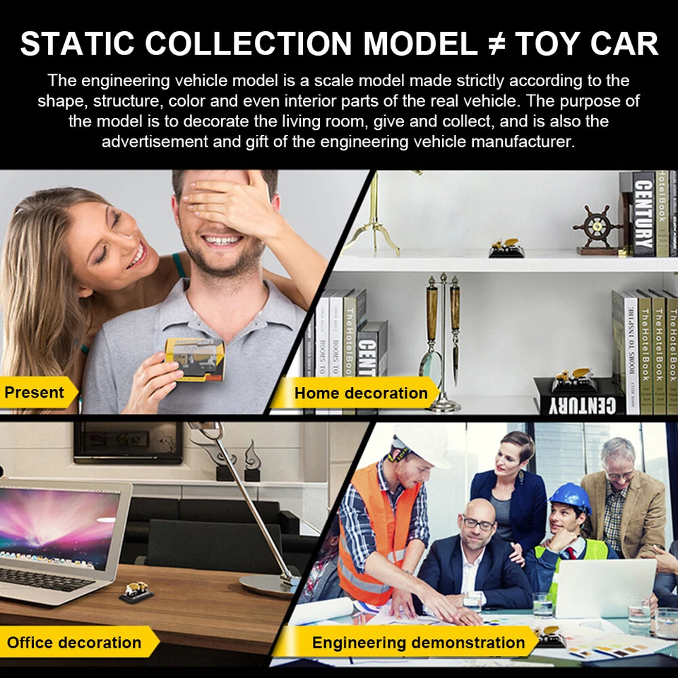 1/160 Diecast Alloy CAT CT660 Cement Mixer Truck Model N Scale Scene Ornament - Image 2 of 4