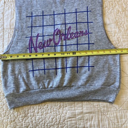 Vintage 80er New Orleans Jersey Strick Muskel Gym Shirt Training Zumba Aerobic Tanz - Bild 3 von 4