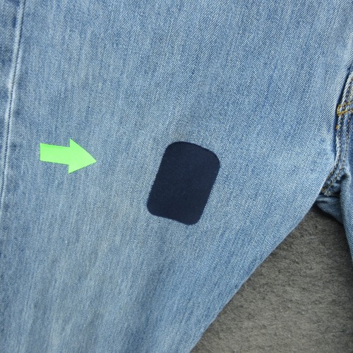 Levis Jeans Mens 35x34 (Fits 33x32) Blue 501 Straight Button Fly American Denim - Picture 7 of 24
