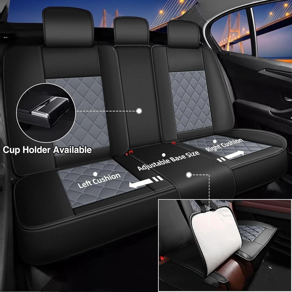 Car 5-Seat Covers Faux Leather Full Set Fit for Audi A5 2011-2025 Sedan 4-Door Foto 4 de 4