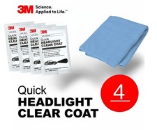 3M Quick Headlight Clear Coat 4x wipe lot Wit...