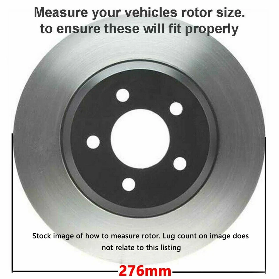 10.87" Front Disc Brake Rotors Set for 2001 2002 2003 2004 2005 Hyundai Santa FE - Image 3 of 4