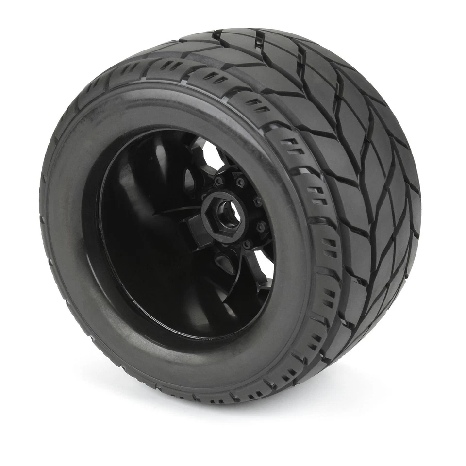 Duratrax DTX564910 1/8 Bandito 2.0 F/R Tires Mounted w/ 3.8" Black Wheels (2) - Image 4 of 4