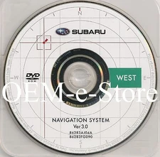 2009 2010 2011 Subaru Forester Navigation DVD West Coast Map & Canada 100%OEM