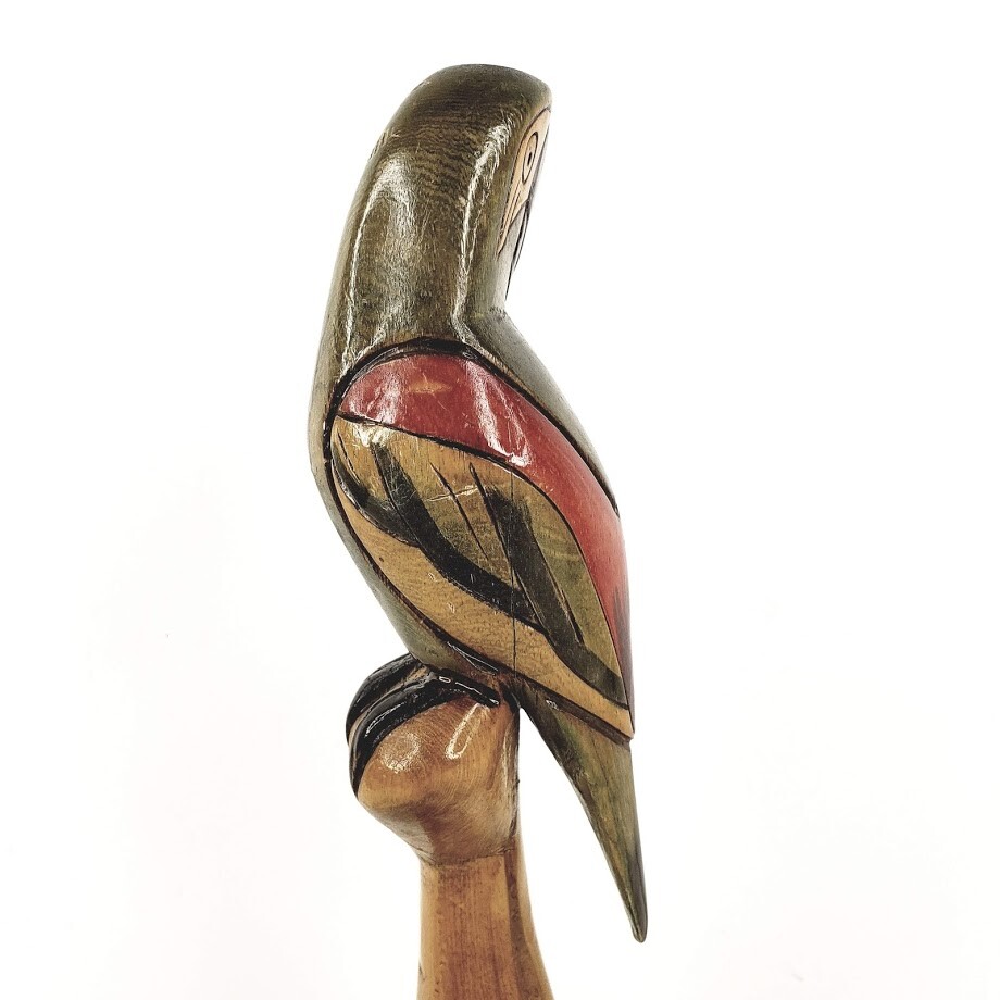 Vintage Balsa Wood Parrot Figurine Hand Carved Hand Painted 11 1/2" Tall eBay