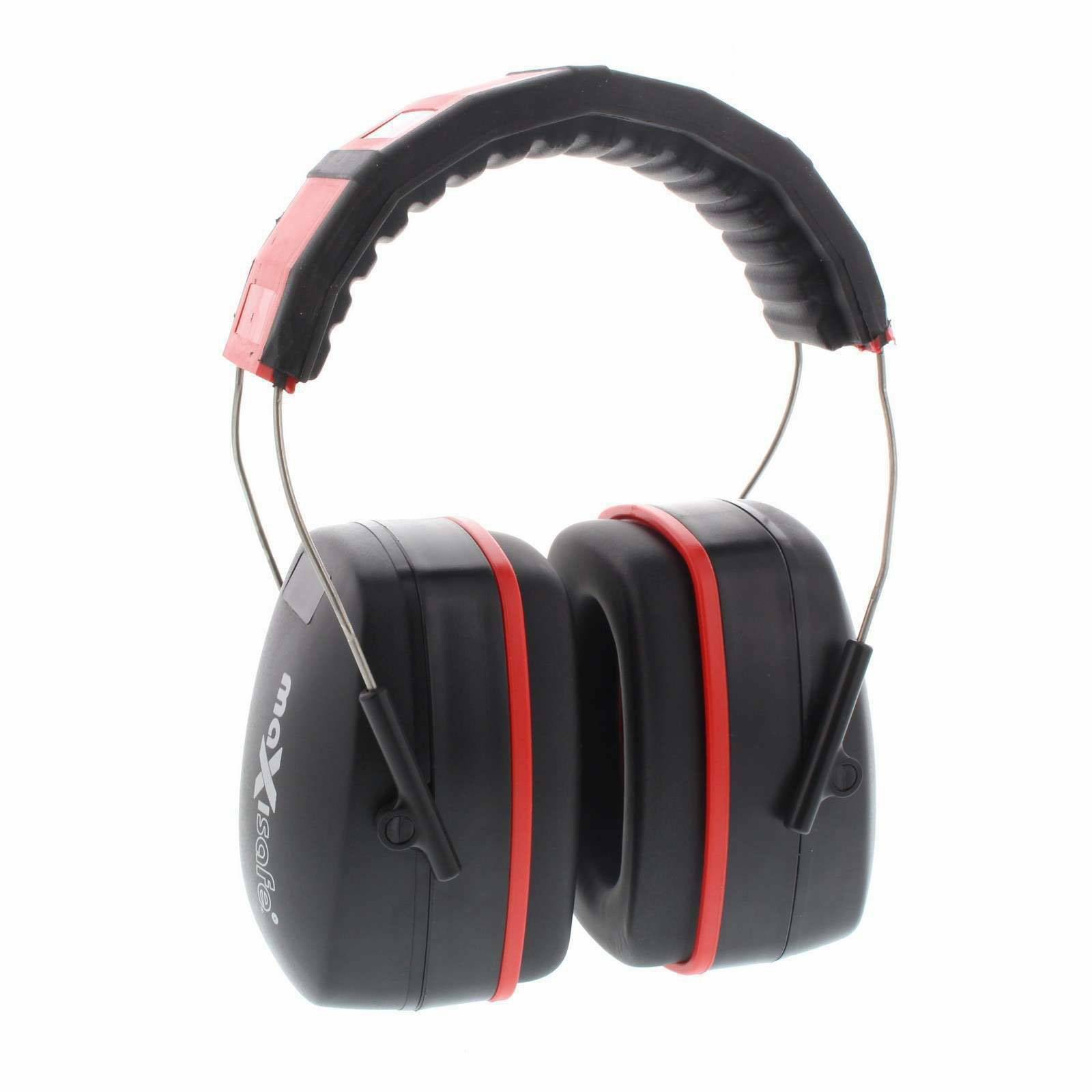Maxisafe Ear Muffs Worksite Jobsite Hearing Protection Class 5 Red Earmuff 32dB eBay