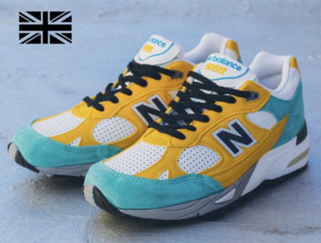 SNS X New Balance 991 Yellow/Blue Made In England Men’s Size 10 M991SNS 993