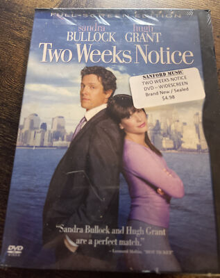 Two Weeks Notice (DVD, 2003, Full Frame)