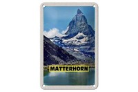 Blechschild Reise 12X18 Cm Matterhorn Gebirge Schweiz Wanderung Schild