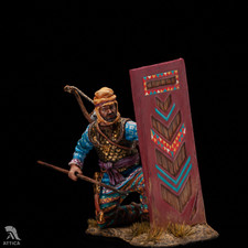 Persian Warrior with big shield Painted Tin Toy Soldier Pre-Sale  Collectible