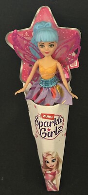 ZURU Sparkle Girlz  Blue Long  Ponytail  Orange  Top Purple    Skirt  4  Cone