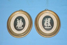 Limoges Pate sur Pate Plaque Black White Women Maiden Dancing Music Convex Glass