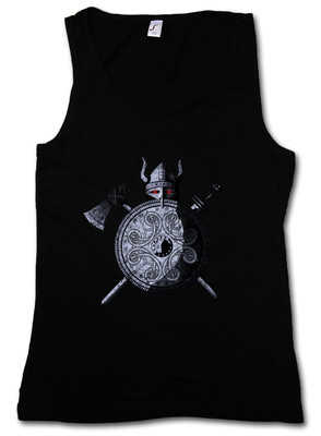 VIKING WARRIOR TANK TOP - Wikinger Sword Shield Celtic Triskel Thor Odin Shirt